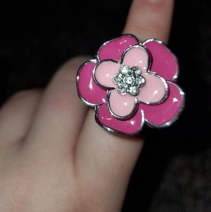 Clock ring and bag fluff ball with skull